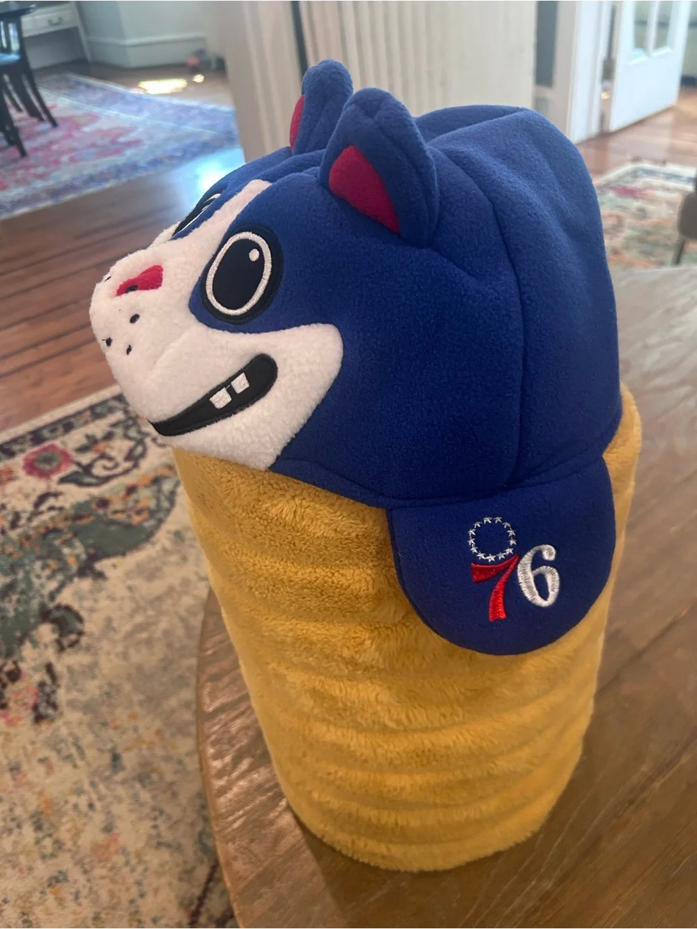 Kids 76ers Franklin the Dog mascot hat